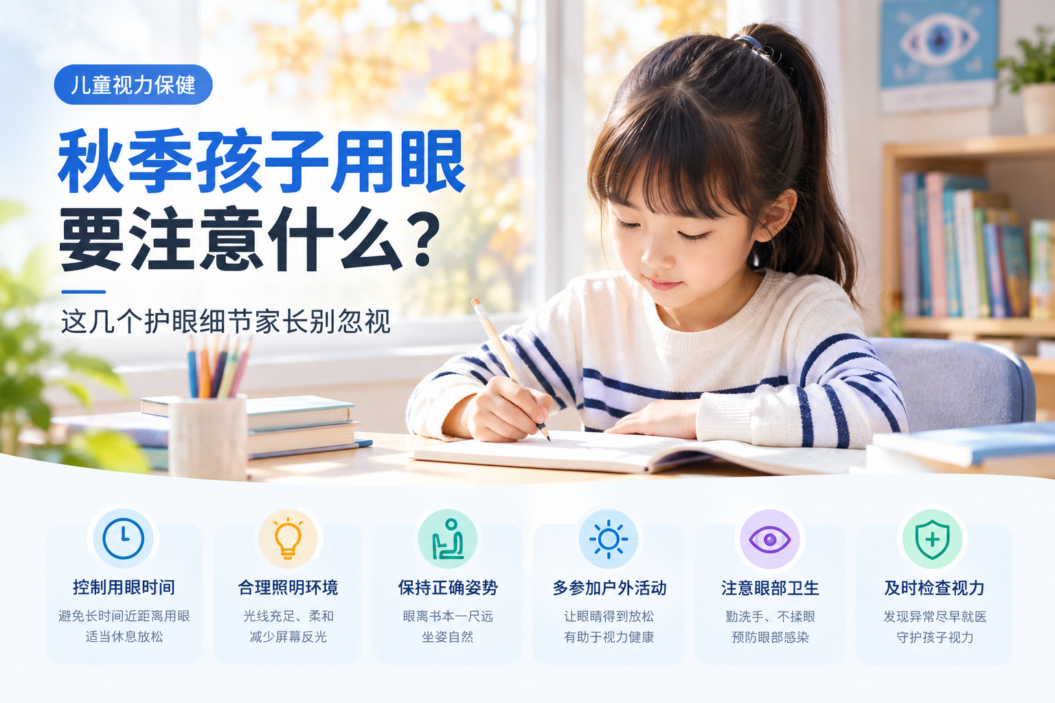 秋季孩子用眼要注意什么?这几个护眼细节家长别忽视 秋季孩子用眼要注意什么?这几个护眼细节家长别忽视